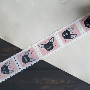 Pink Vampire Bat stamp WASHI Tape - pastel goth