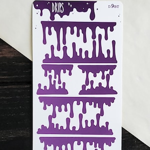 Purple Drip planner sticker sheet -planner stickers, spooky cute -Planner accents