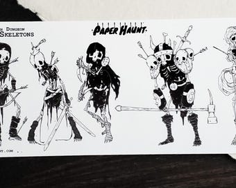 Undead Skeleton planner STICKER Sheet | Forgotten Dungeon | Gothic Dungeon
