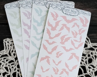 Pastel bat planner sticker sheet - spooky cute - planner accents