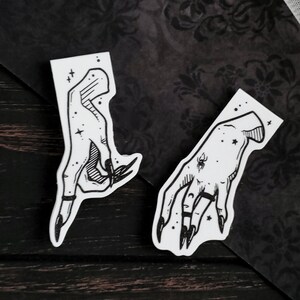 Witch's Claws magnetic Bookmark SET, Spooky cute, Goth image 2