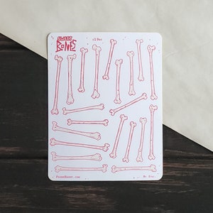 Sweet Bones - Planner Sticker Sheet- Spooky cute