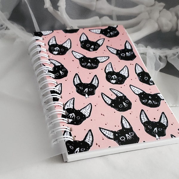 Pink vampire Bat reusable sticker book