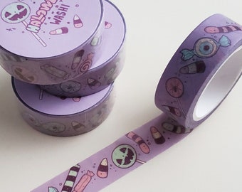 Halloween Candy WASHI Tape - Creepy Cute- Pastel Goth