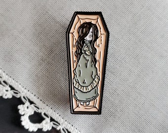Eternal vampire coffin pin