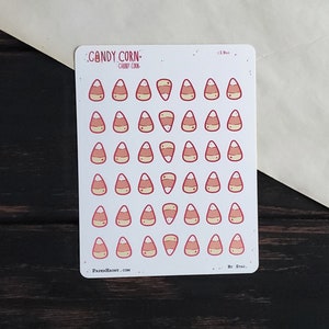 Chubby Candy Corn- Planner Stickers - Spooky cute - Halloween