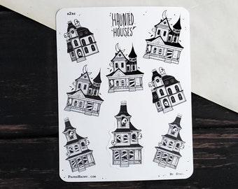 Haunted House STICKER Sheet - Spooky cute