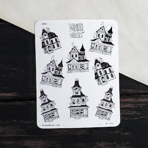 Haunted House STICKER Sheet - Spooky cute