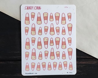 Candy Corn - Sticker Sheet - Planner Stickers - Spooky cute - Halloween