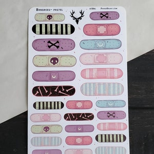 Bandaid sticker sheet - planner stickers