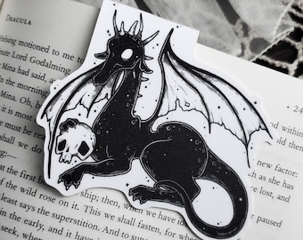 Dragon with Skull | Magnetic Gothic Bookmark
