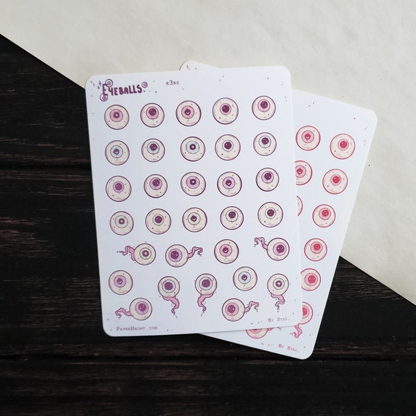 Pastel Eyeball- Planner Sticker sheet - Creepy cute, Pastel Goth