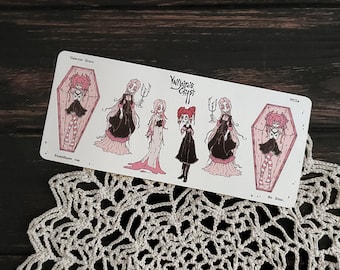 Vampire Girls Planner STICKER Sheet - Vampire's Crypt- Spooky Cute -Goth
