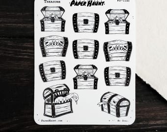 Treasure Planner Sticker Sheet | Forgotten Dungeon | Mimics