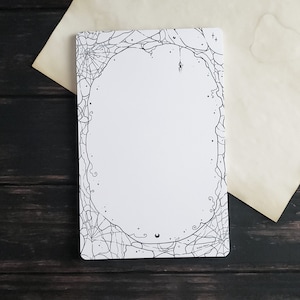 Spider web note pad- Spooky Cute Goth stationery