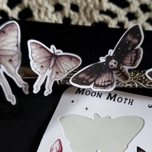 Mystic moon moth sticker sheet.
