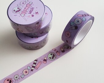 Halloween Candy WASHI Tape - Creepy Cute- Pastel Goth