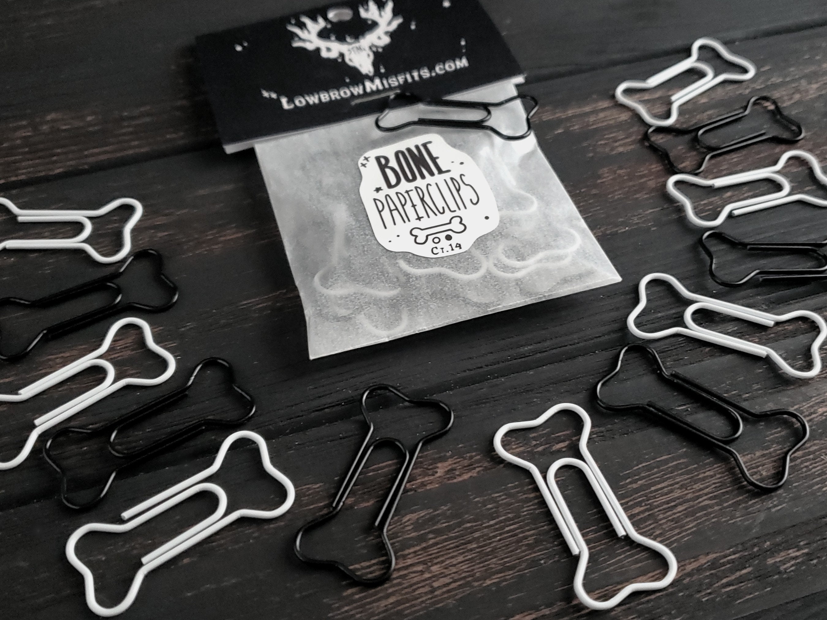 Bone Paperclips, Spooky Cute, Goth - Etsy