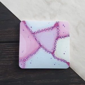 Stitches Zombie STICKY Note, pastel goth