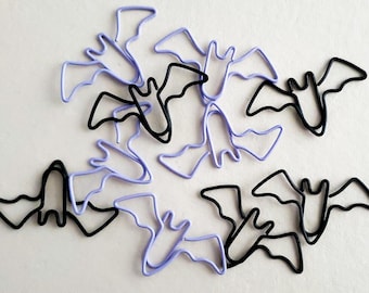 Purple Bat paperclips | Spooky cute Goth