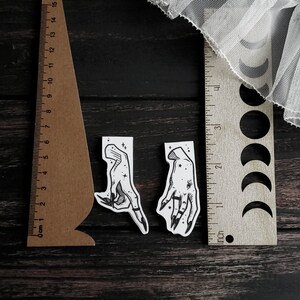 Witch's Claws magnetic Bookmark SET, Spooky cute, Goth image 6