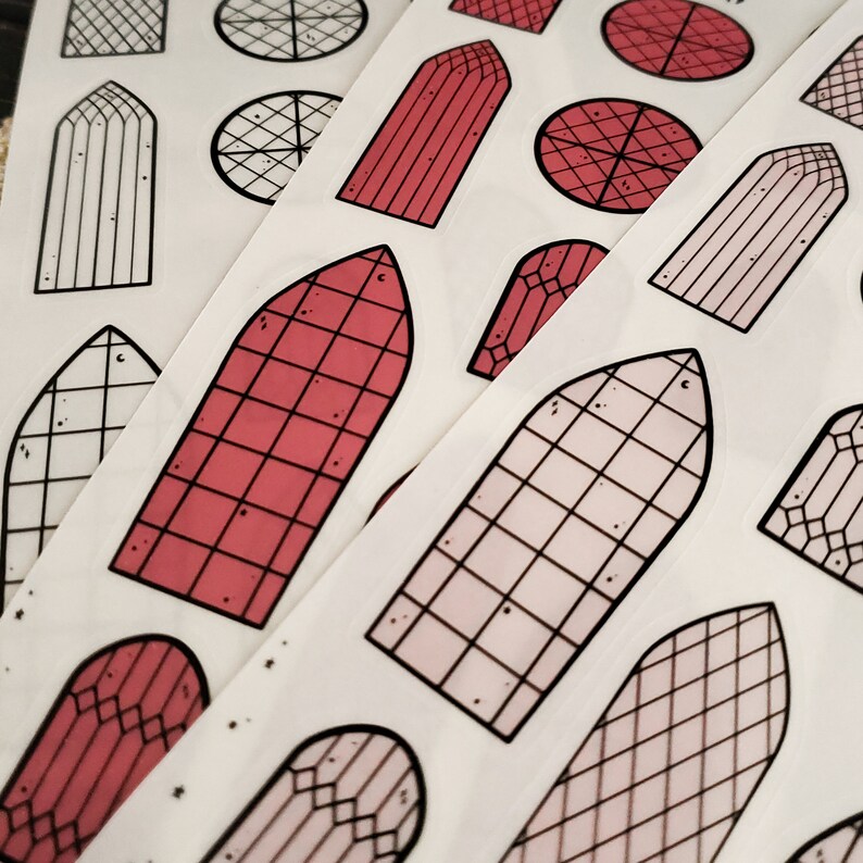 Gothic Window STICKER Sheets - Vampire's Crypt - Clear Stickers ...