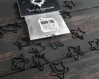 Moon Star paperclips, Spooky cute, Goth