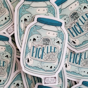 Pickled Ghosts STICKER- Spooky cute