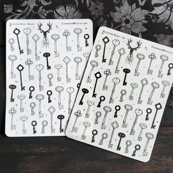 Skeleton key planner STICKER sheet set