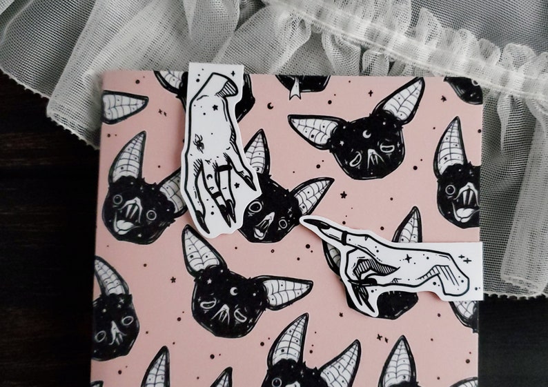 Witch's Claws magnetic Bookmark SET, Spooky cute, Goth image 5