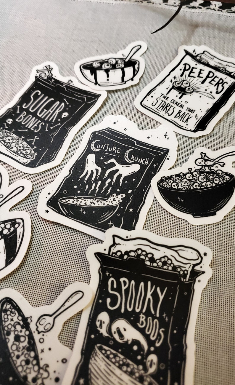 goth cereal sticker pack.