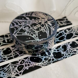 Silver holo Spider web WASHI Tape image 4