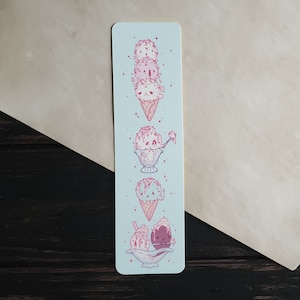 Ice Cream Ghost Bookmark - Pastel Goth - Spooky Cute