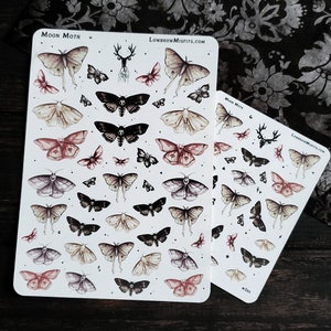 MOON Moth planner sticker sheet image 1