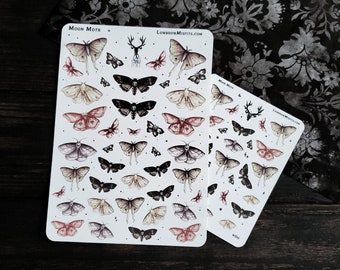 MOON Moth planner sticker sheet
