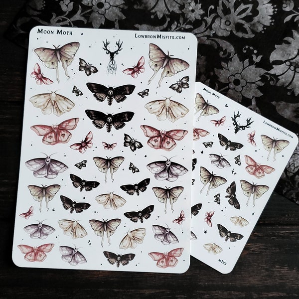 MOON Moth planner sticker sheet