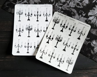 Candelabra gothic STICKER Sheet