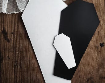 Coffin-Shaped Adhesive Magnets – Convert Notepads & Memo Pads into Magnetic Pads – Spooky Cute Add-On for Stationery