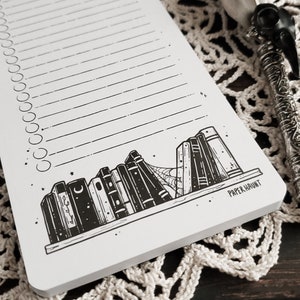 Book shelf list gothic Notepad stationery Haunted Library image 6
