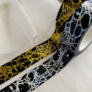Silver holo Spider web WASHI Tape image 6