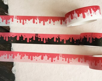 Pink Blood Drip WASHI Tape - Spooky cute - Goth - Stationery