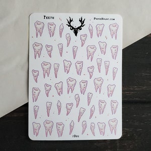 Pastel Teeth sticker sheet -planner stickers