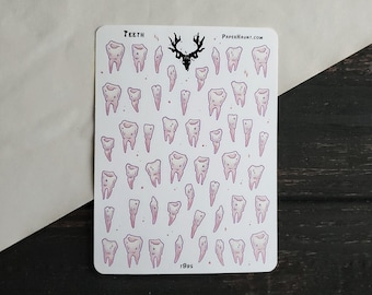 Pastel Teeth sticker sheet -planner stickers
