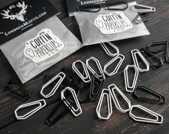 Coffin paperclips, Spooky cute, Goth