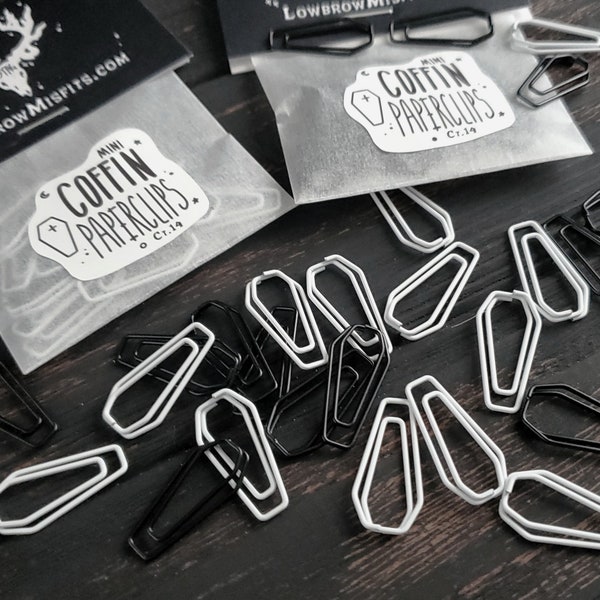 Coffin paperclips, Spooky cute, Goth