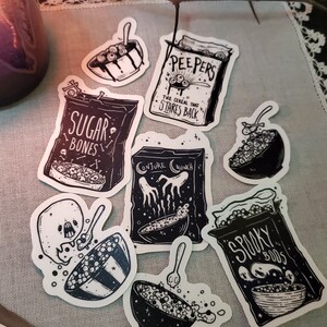Creepy cute gothic sticker pack.