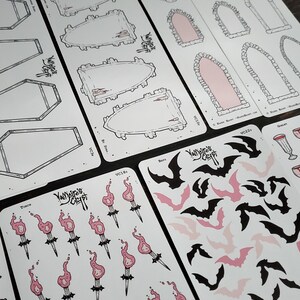 Vampire's Crypt Planner STICKER Sheet Collection Bundle spooky Cute ...