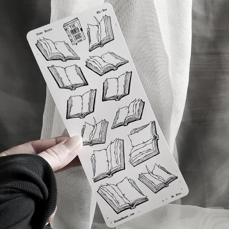 Open Book STICKER Sheet | Planner Box | Writable Stickers | Planner ...