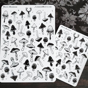 Mystic Mushroom Planner STICKER Sheet - witchy