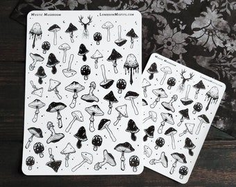 Mystic Mushroom Planner STICKER Sheet - witchy